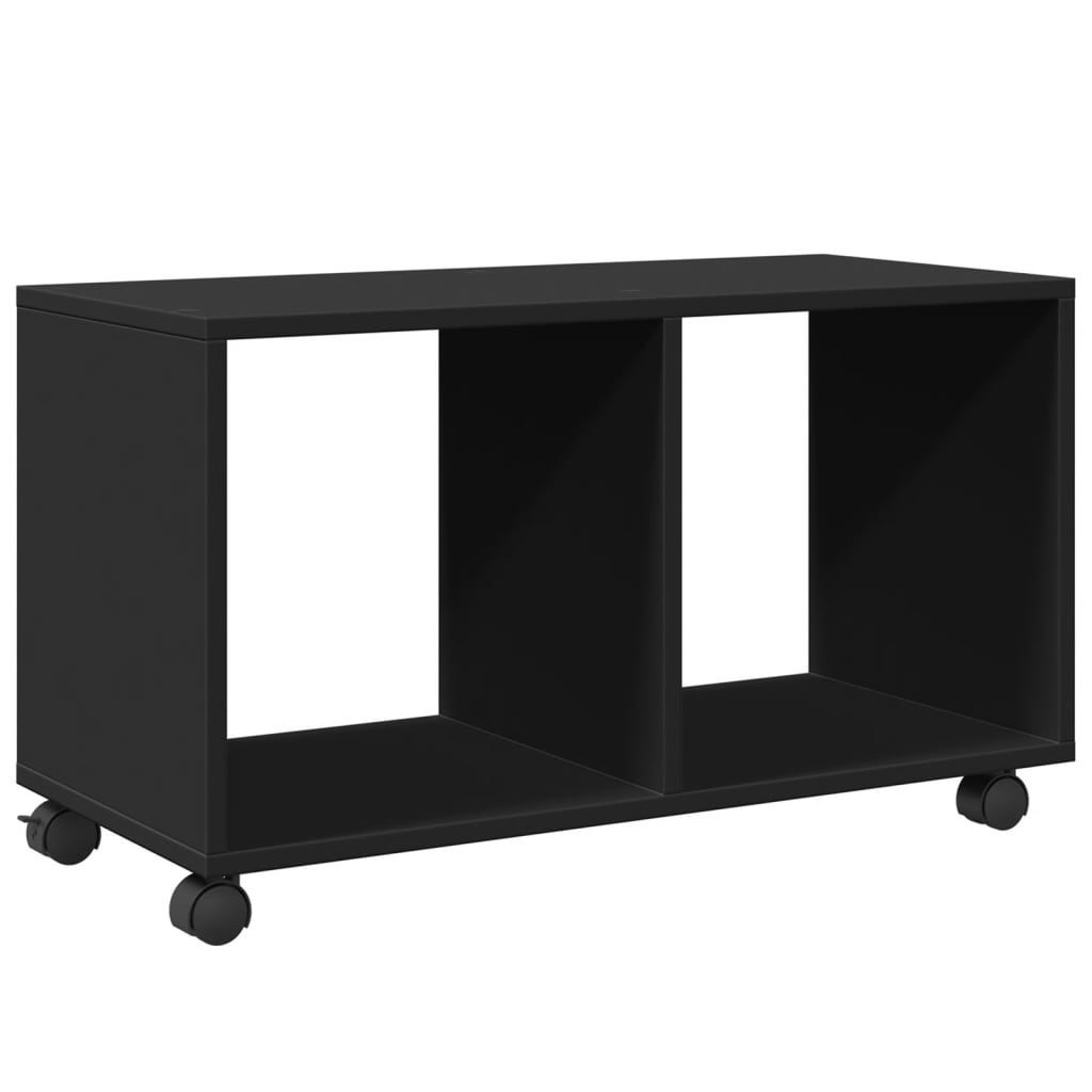 Rolling Cabinet Black 72x33x42.5 cm Engineered Wood